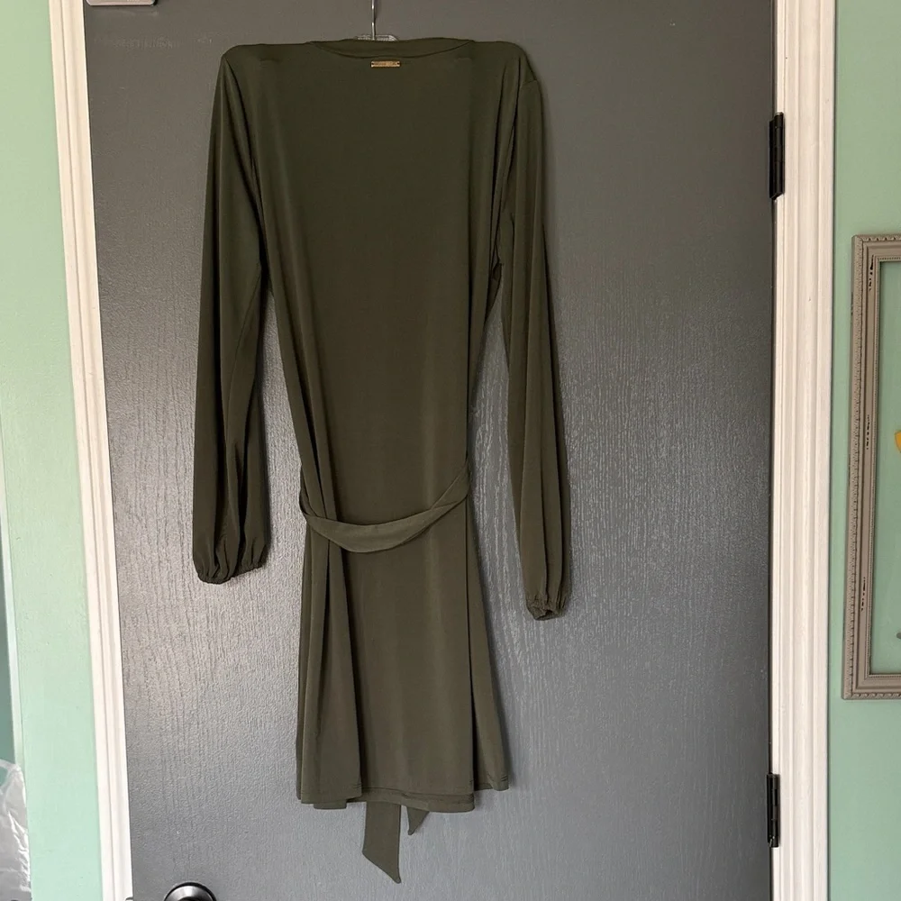 Michael Kors Forest Green Long Sleeve Dress